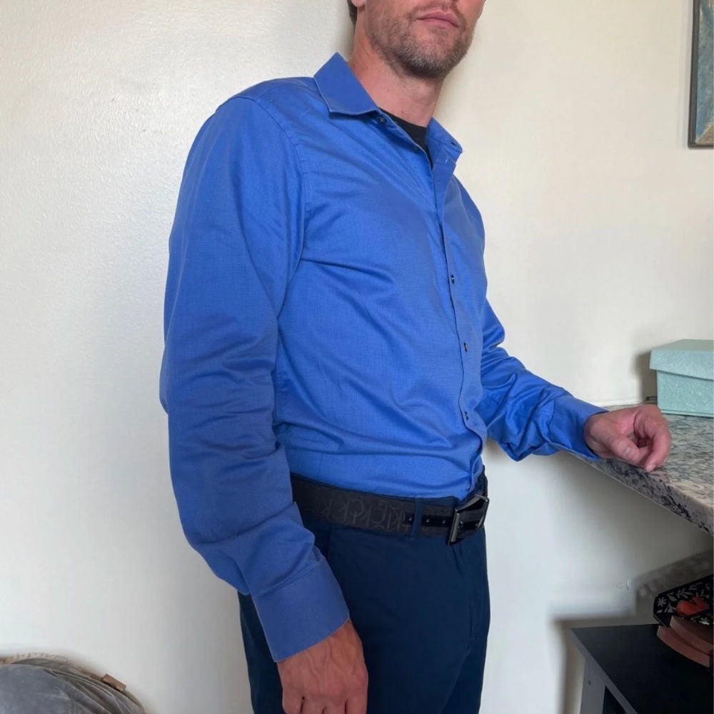 Men's Calvin Klein Button down multi-blue slim fit